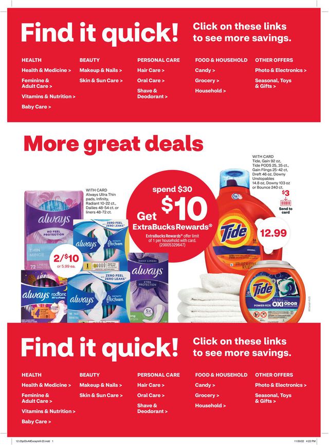 CVS Pharmacy Ad from 12/25/2022