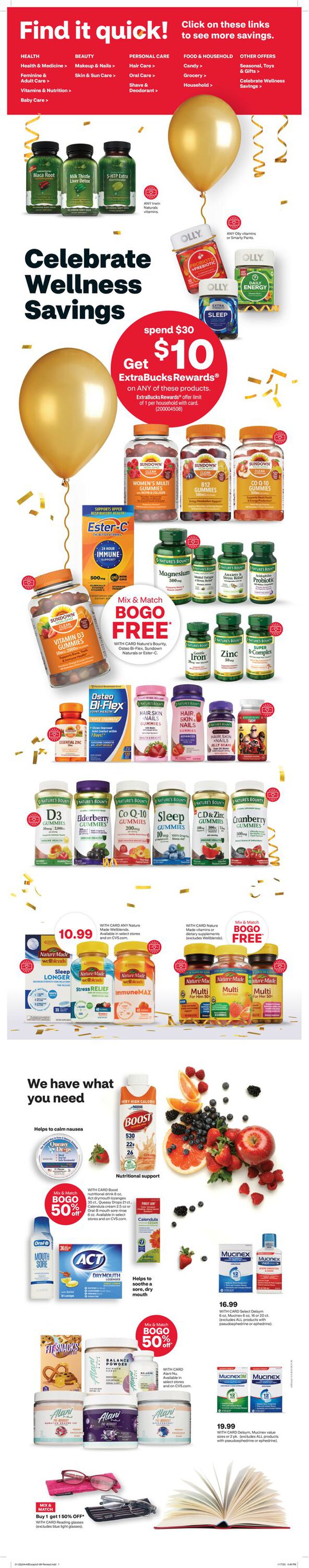 CVS Pharmacy Ad from 01/22/2023