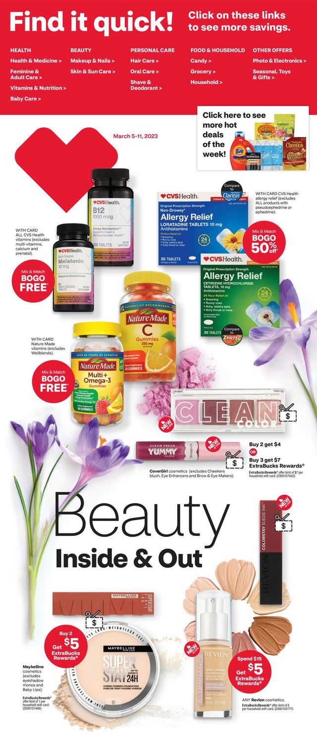 CVS Pharmacy Ad from 03/05/2023