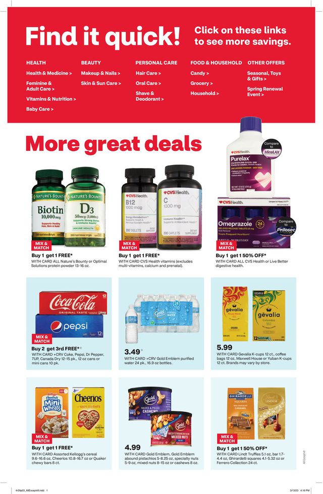 CVS Pharmacy Ad from 04/09/2023
