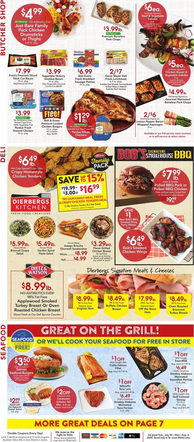 Dierbergs Ad from 07/28/2020