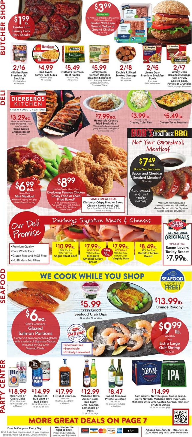 Dierbergs Ad from 10/20/2020
