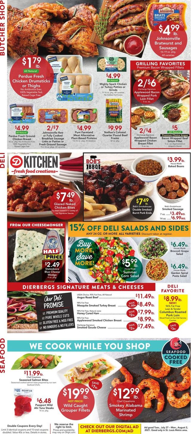 Dierbergs Ad from 07/27/2021