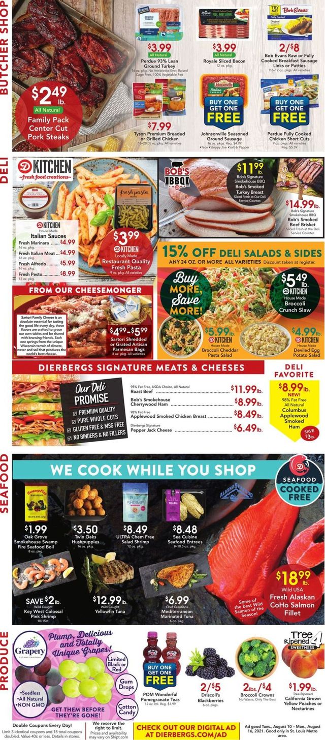 Dierbergs Ad from 08/10/2021