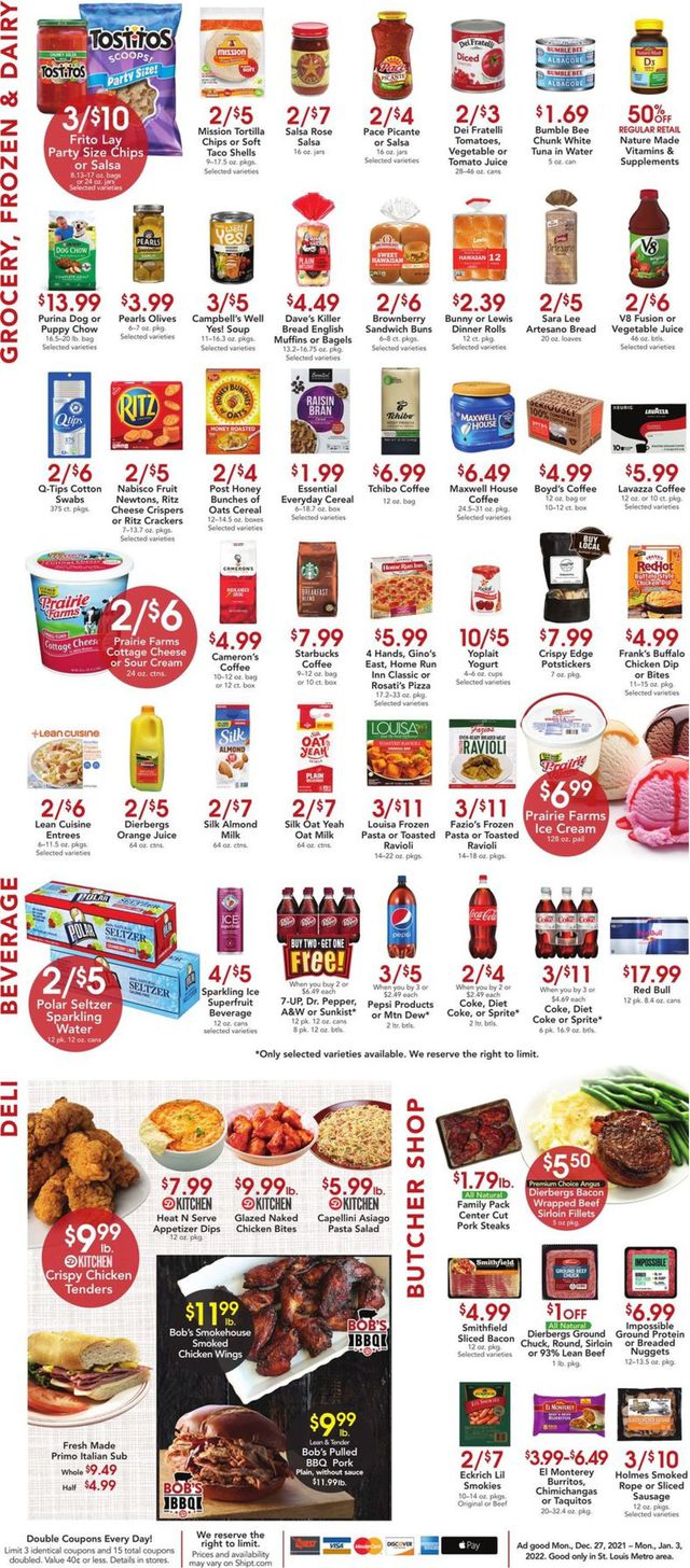 Dierbergs Ad from 12/27/2021