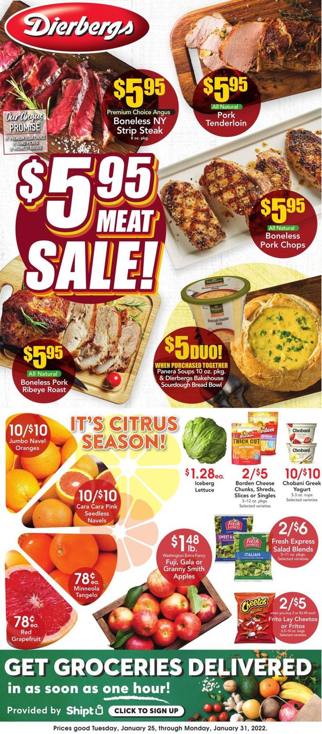 Dierbergs Ad from 01/25/2022