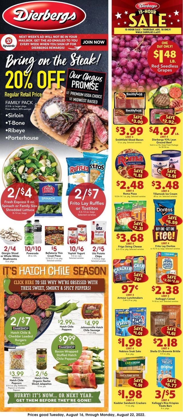 Dierbergs Ad from 08/16/2022