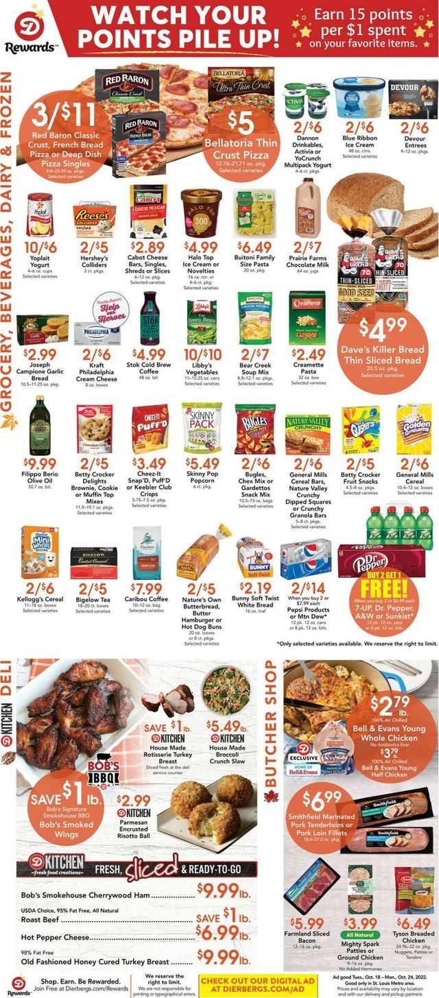 Dierbergs Ad from 10/18/2022