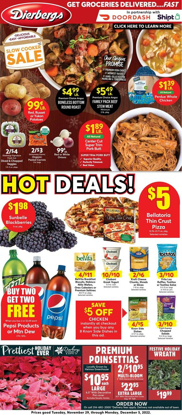 Dierbergs Ad from 11/29/2022
