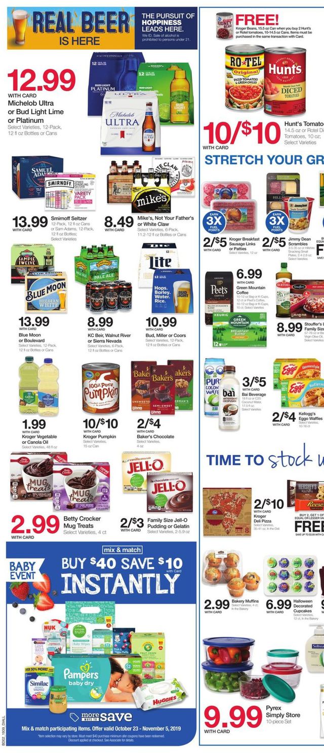 Dillons Ad from 10/30/2019