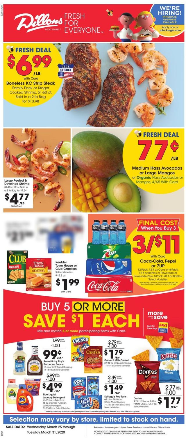 Dillons Ad from 03/25/2020