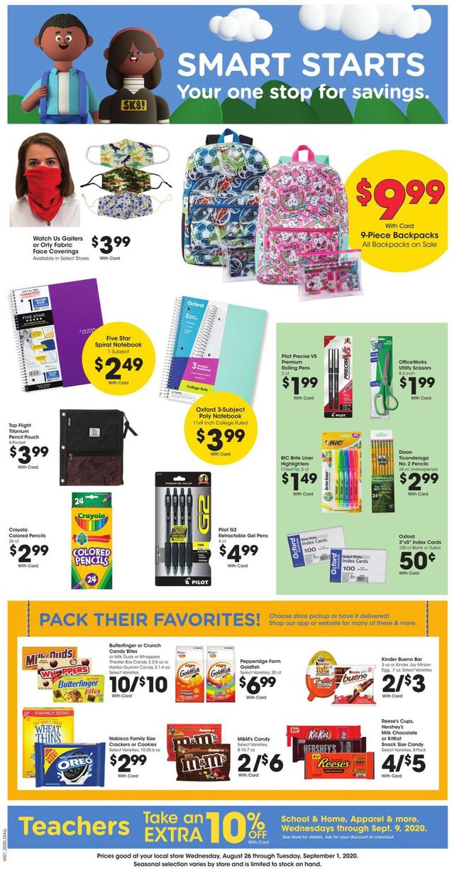 Dillons Ad from 08/26/2020