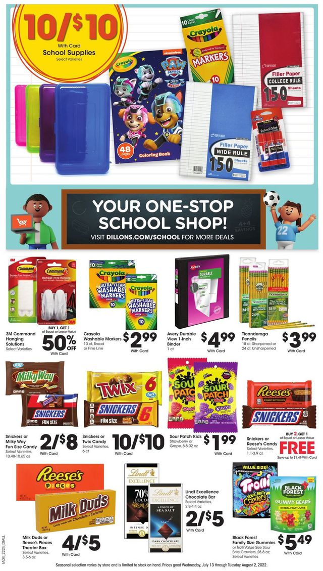 Dillons Ad from 07/13/2022