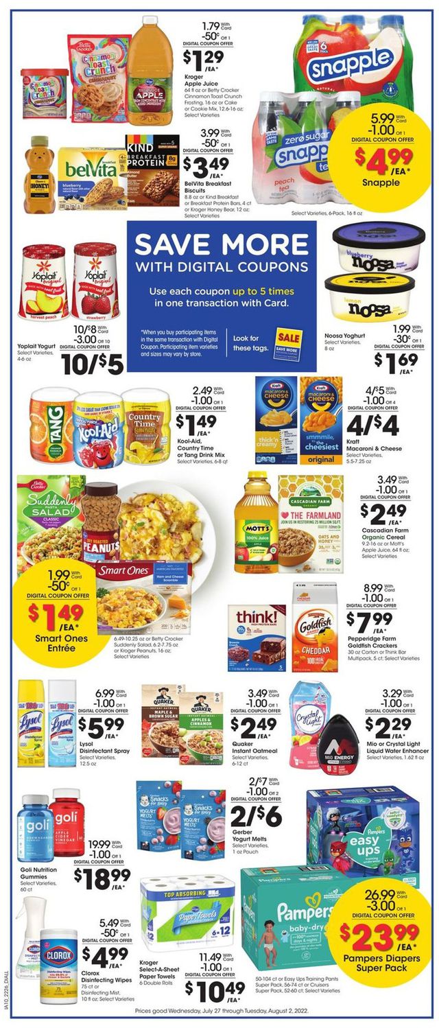 Dillons Ad from 07/27/2022