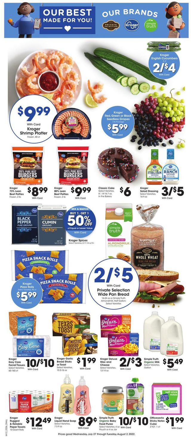 Dillons Ad from 07/27/2022