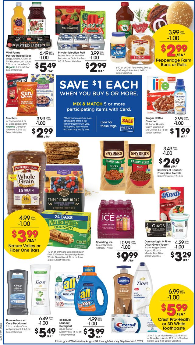 Dillons Ad from 08/31/2022
