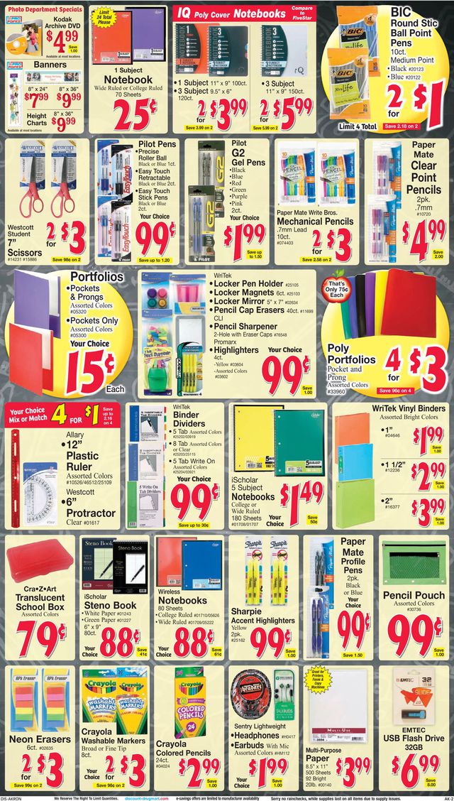 Discount Drug Mart Ad from 08/26/2020