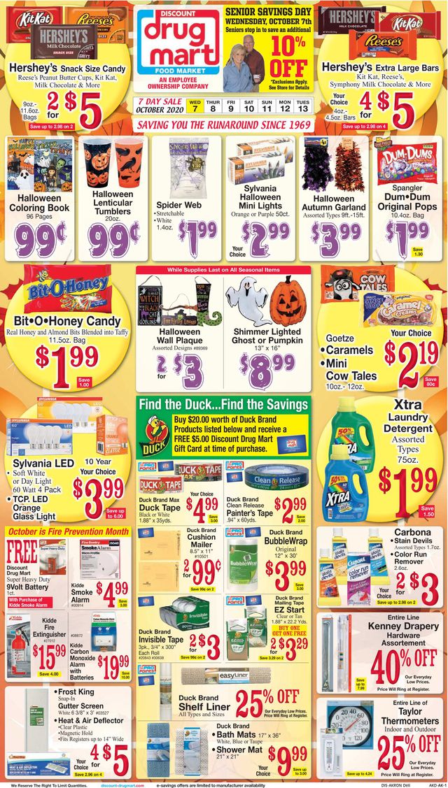 Discount Drug Mart Ad from 10/07/2020