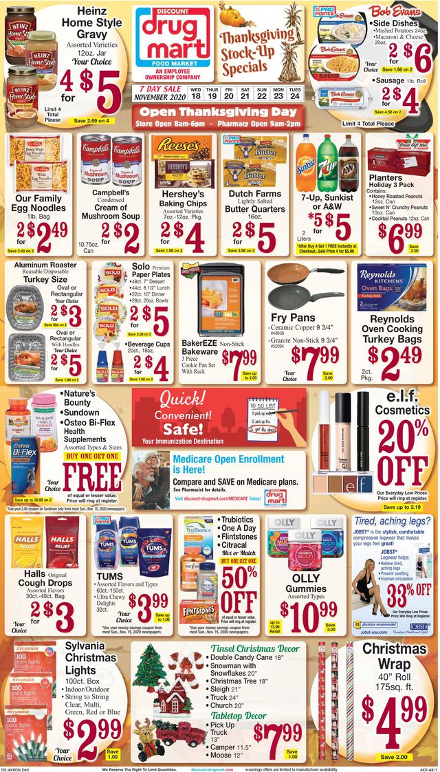 Discount Drug Mart Ad from 11/18/2020