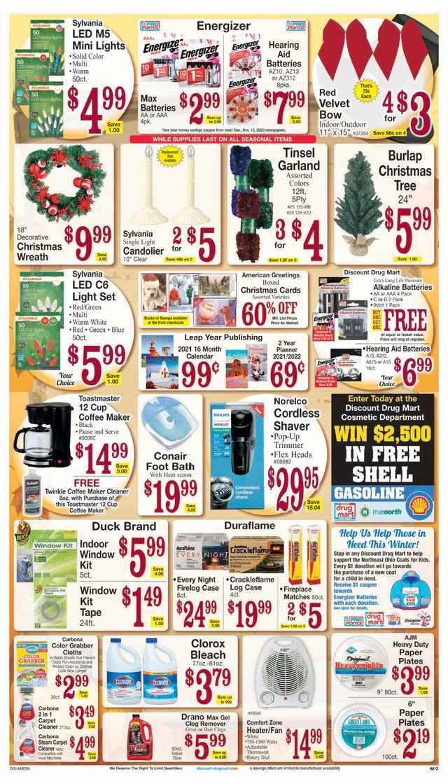 Discount Drug Mart Ad from 11/18/2020