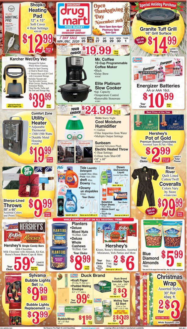 Discount Drug Mart Ad from 11/25/2020