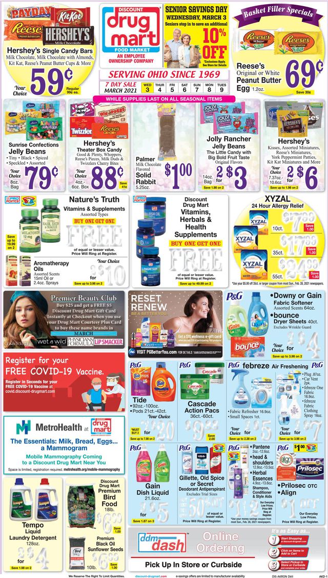 Discount Drug Mart Ad from 03/03/2021