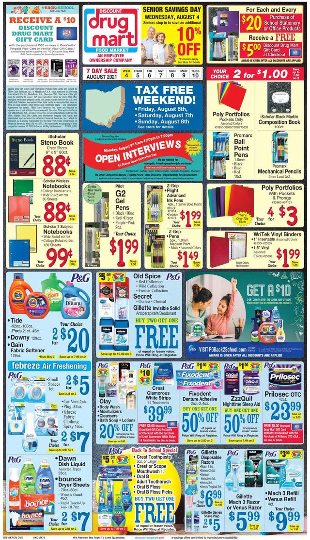 Discount Drug Mart Ad from 08/04/2021