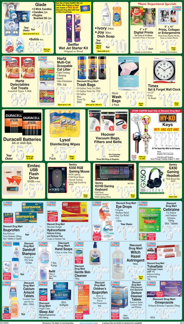 Discount Drug Mart Ad from 08/11/2021