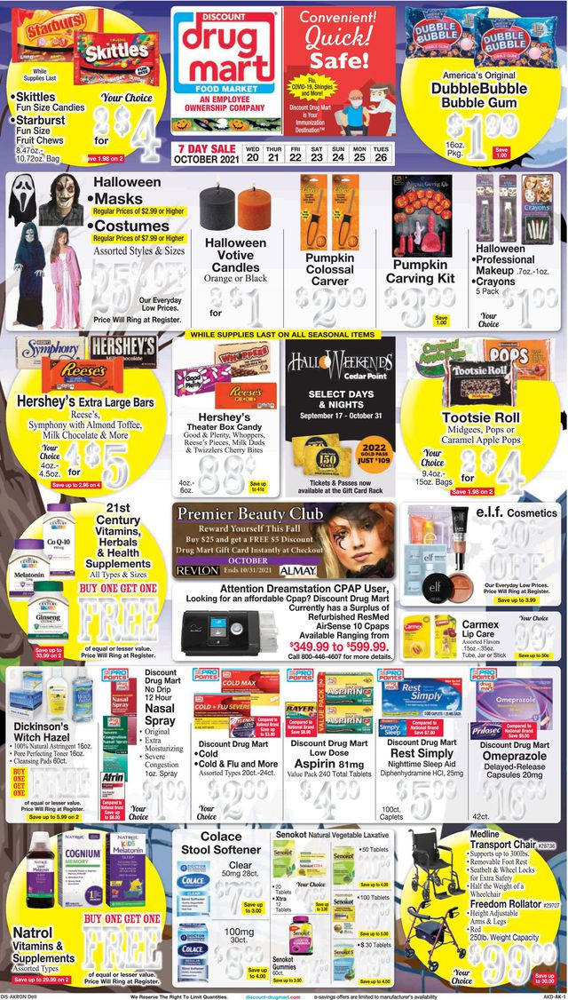 Discount Drug Mart Ad from 10/20/2021
