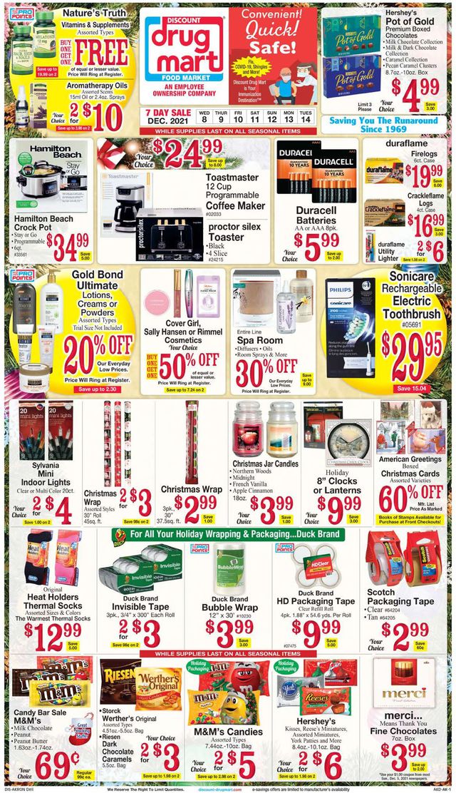 Discount Drug Mart Ad from 12/08/2021
