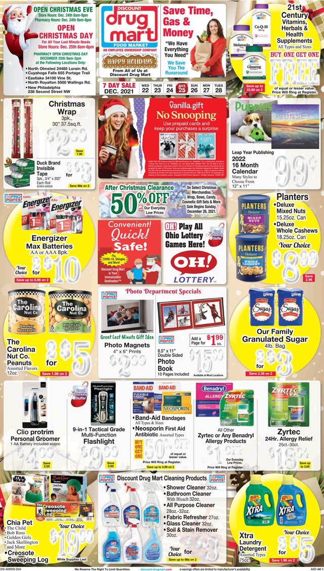 Discount Drug Mart Ad from 12/22/2021