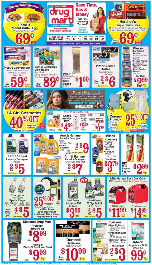 Discount Drug Mart Ad from 03/16/2022