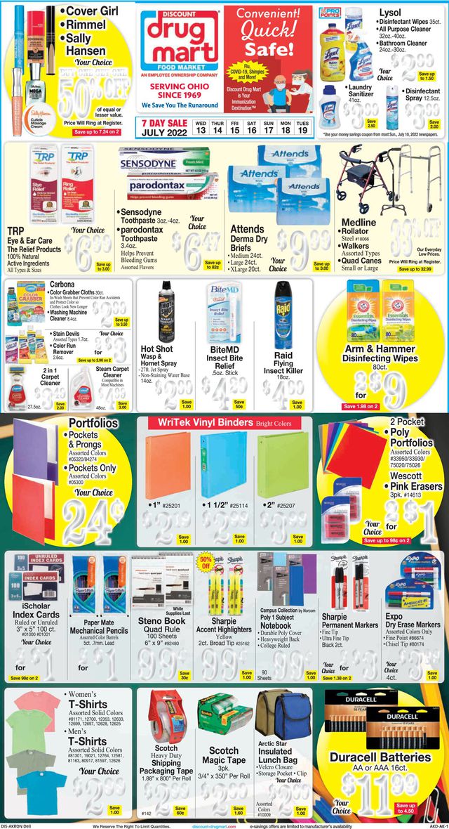 Discount Drug Mart Ad from 07/13/2022