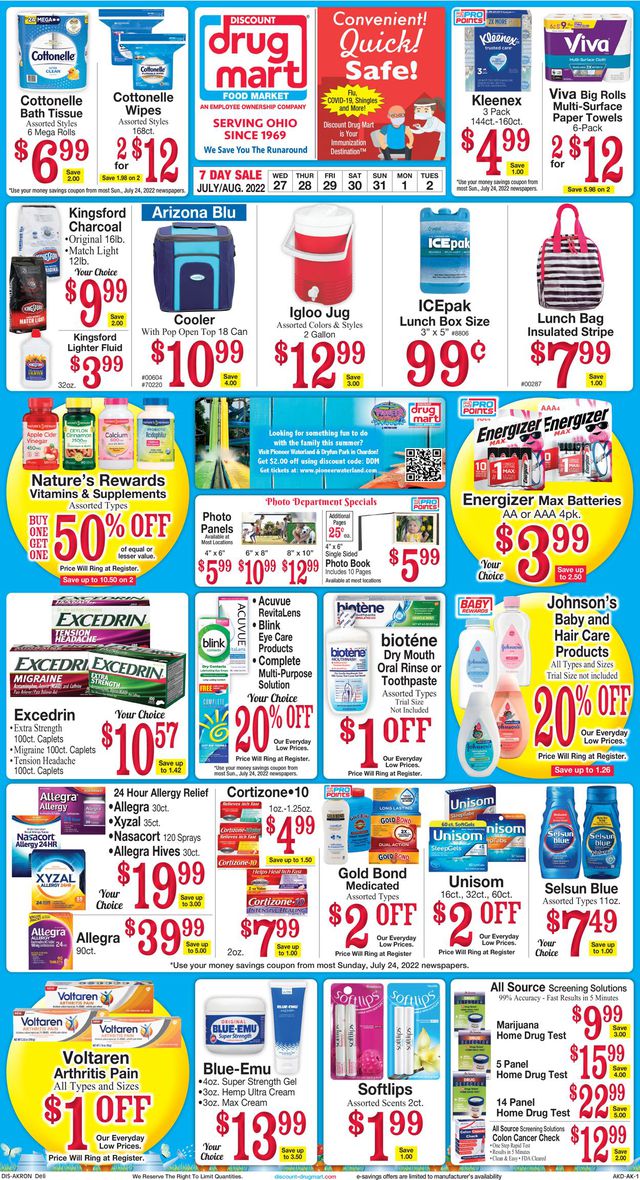 Discount Drug Mart Ad from 07/27/2022