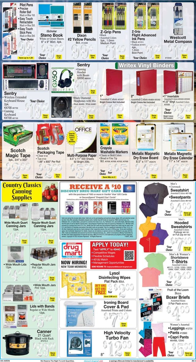 Discount Drug Mart Ad from 08/03/2022