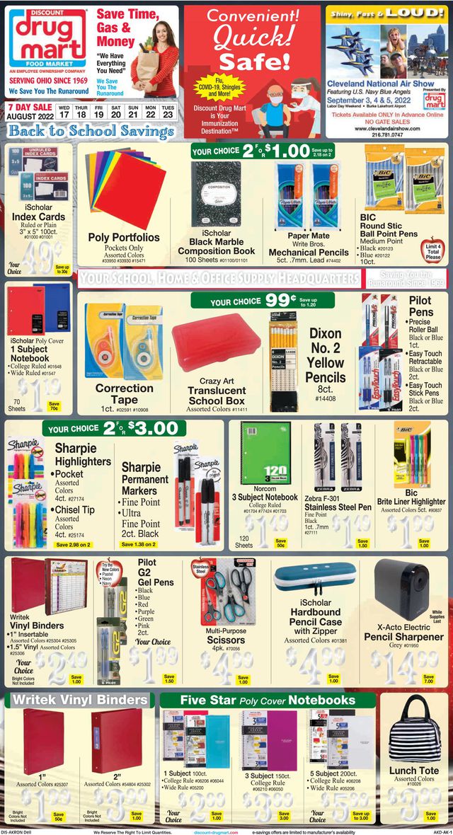 Discount Drug Mart Ad from 08/17/2022