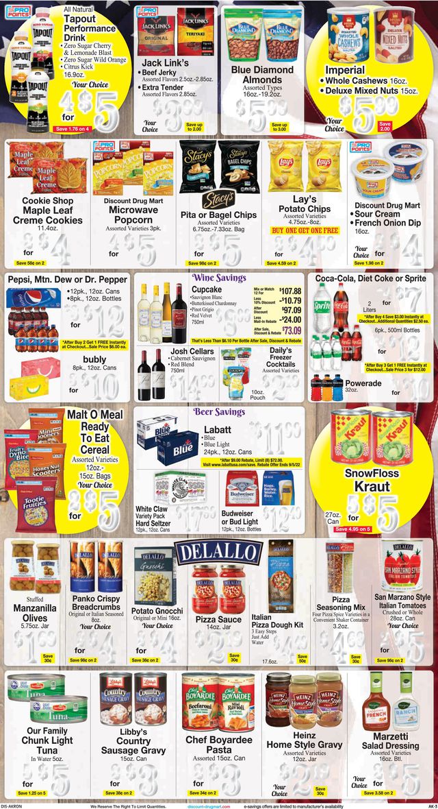 Discount Drug Mart Ad from 08/31/2022