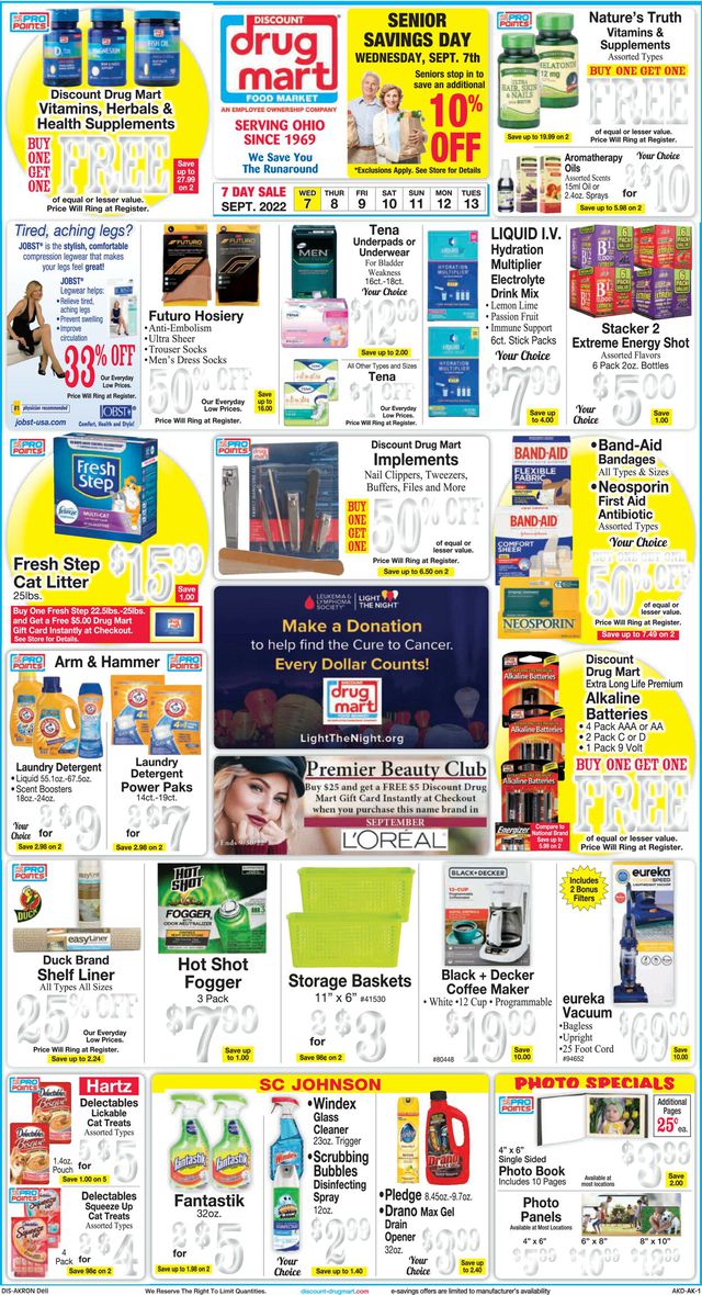 Discount Drug Mart Ad from 09/07/2022