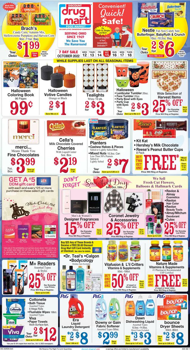 Discount Drug Mart Ad from 10/12/2022