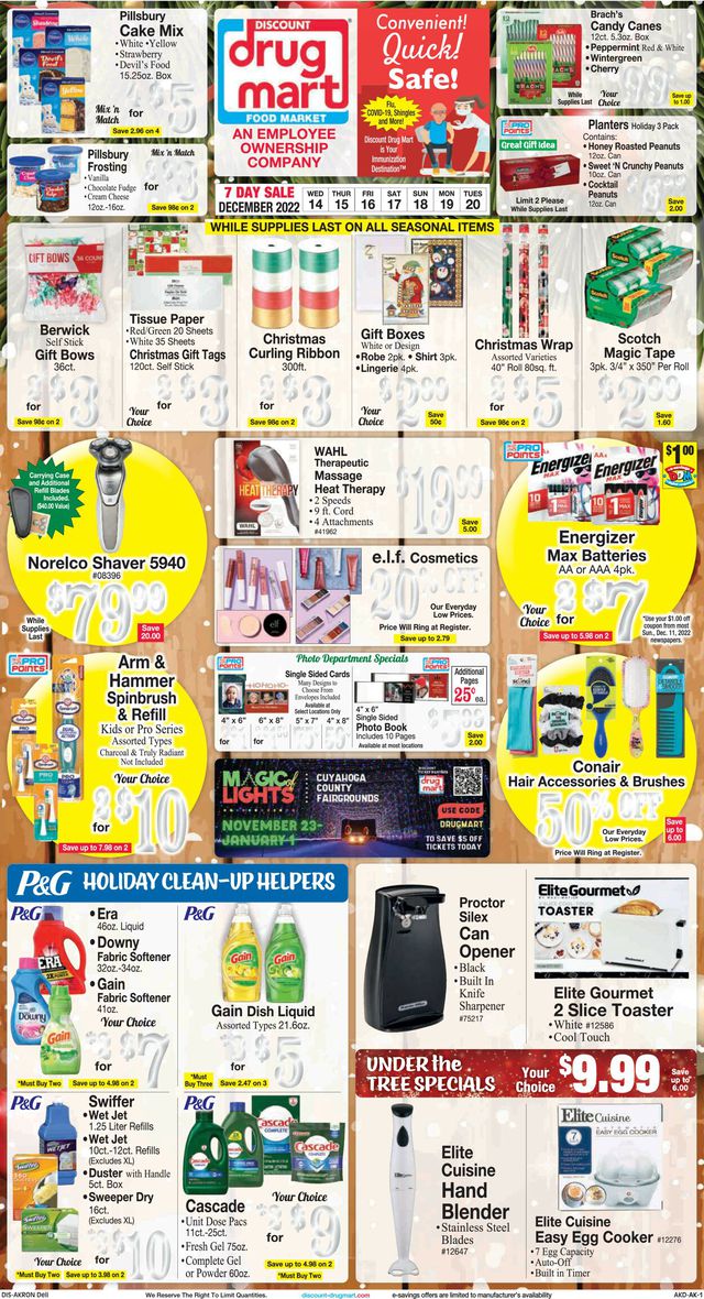 Discount Drug Mart Ad from 12/14/2022