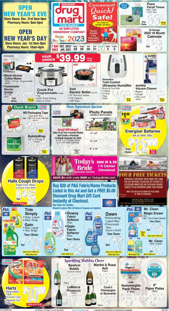 Discount Drug Mart Ad from 12/28/2022
