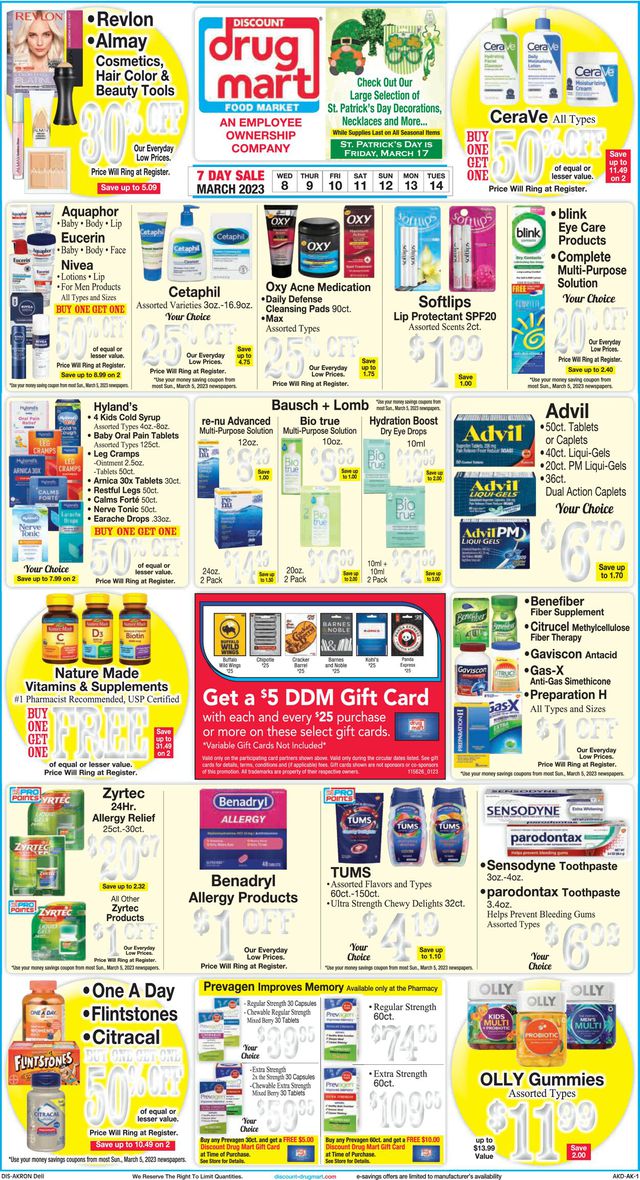 Discount Drug Mart Ad from 03/08/2023
