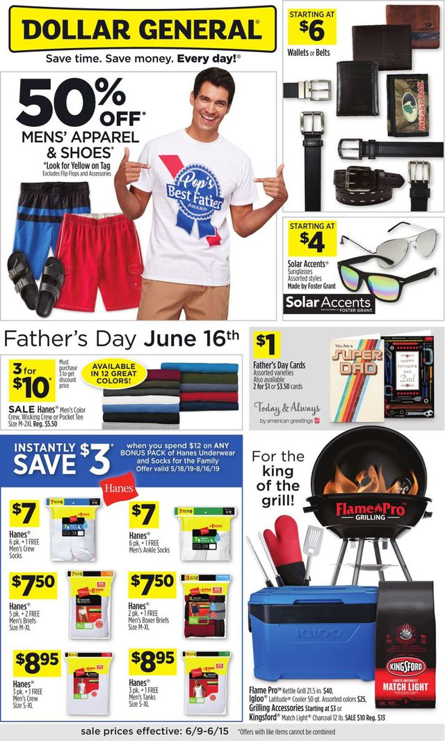 Dollar General Ad from 06/09/2019