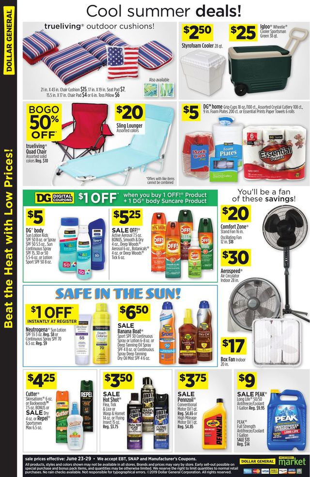 Dollar General Ad from 06/23/2019