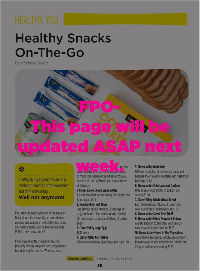 Dollar General Ad from 08/12/2019