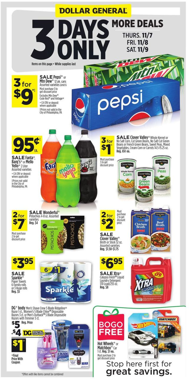 Dollar General Ad from 11/03/2019