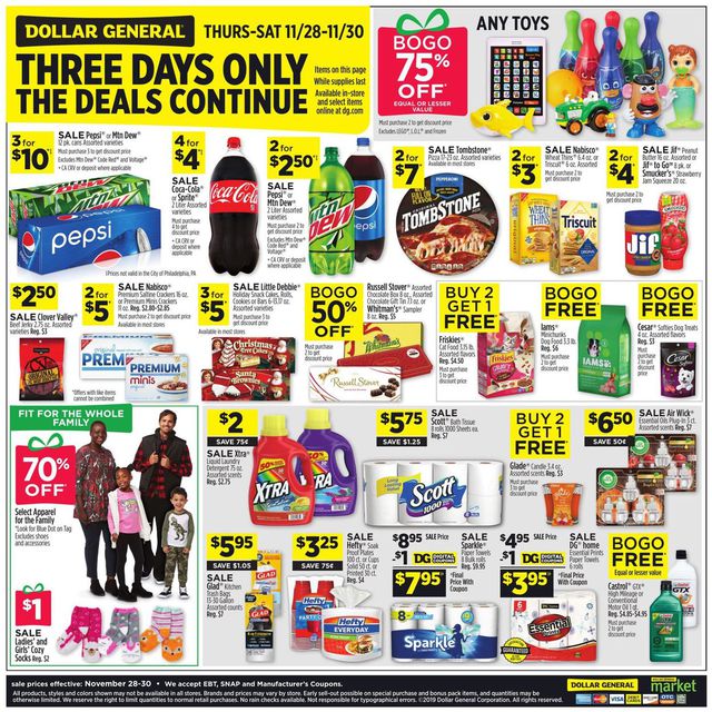 Dollar General Ad from 11/28/2019