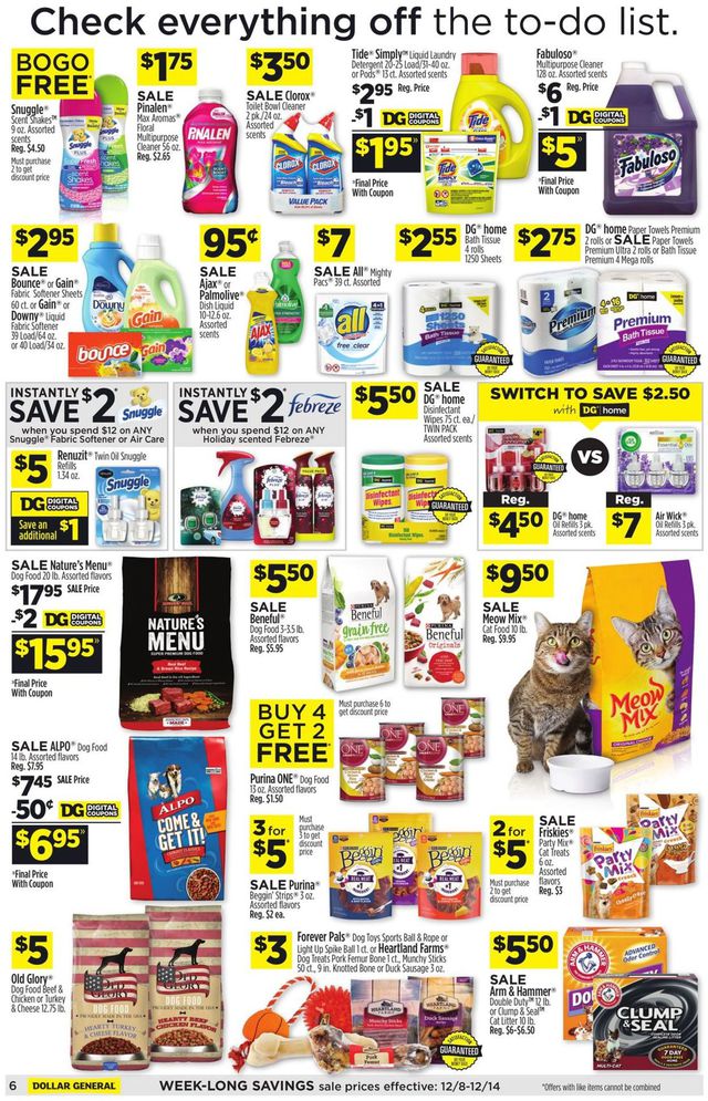 Dollar General Ad from 12/08/2019