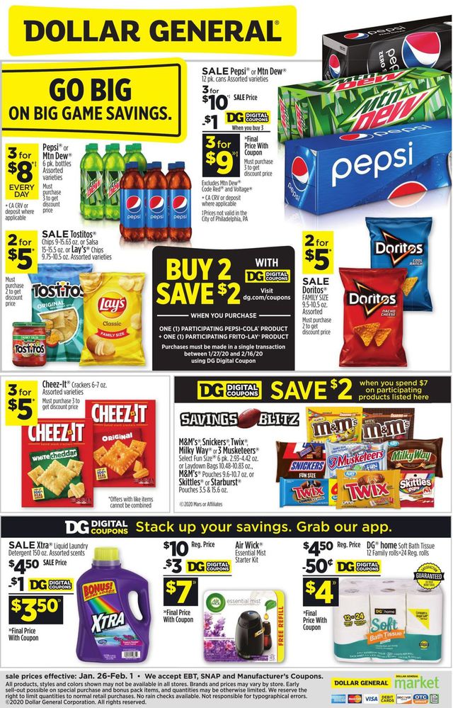 Dollar General Ad from 01/26/2020