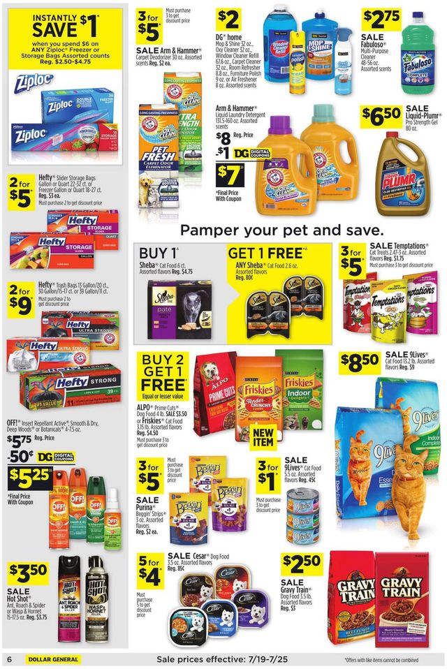 Dollar General Ad from 07/19/2020